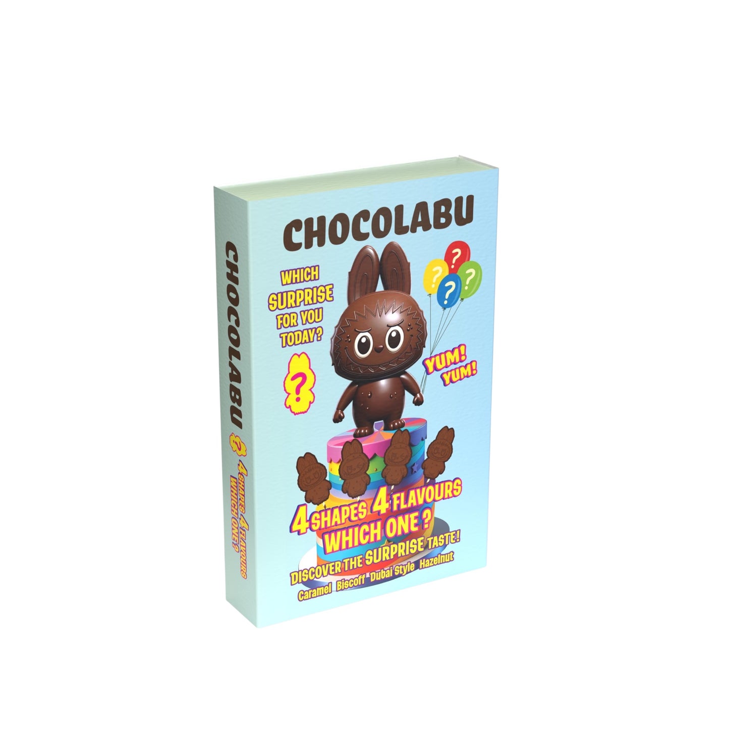 CHOCOLABU – Verrassingschocolade (4 Vormen • 4 Smaken)