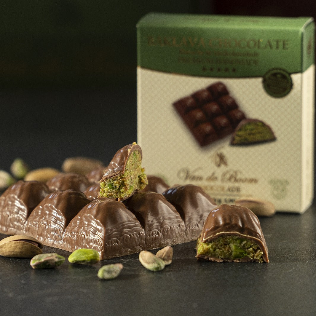 Baklava Chocolate – Pistachio & Milk Chocolate | Premium Handmade (110gr)