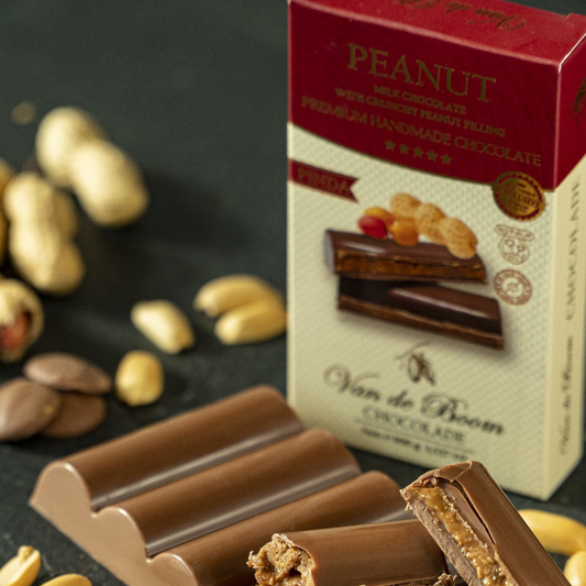 Peanut Milk Chocolate with Crunchy Filling – Premium Handmade  (100gr)