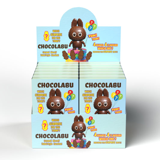 Chocolabu 12-Pack – 4 Verrassende Vormen & 4 Heerlijke Smaken! (12x100gr)